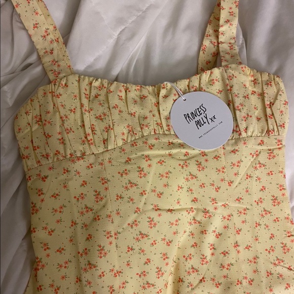 Princess Polly Freya yellow mini dress - Picture 2 of 3